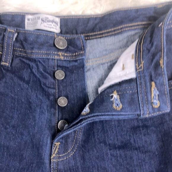 The Stronghold Relaxed Tapered Button Fly Dark Wash Jeans Size 32x30 - Picture 7 of 10
